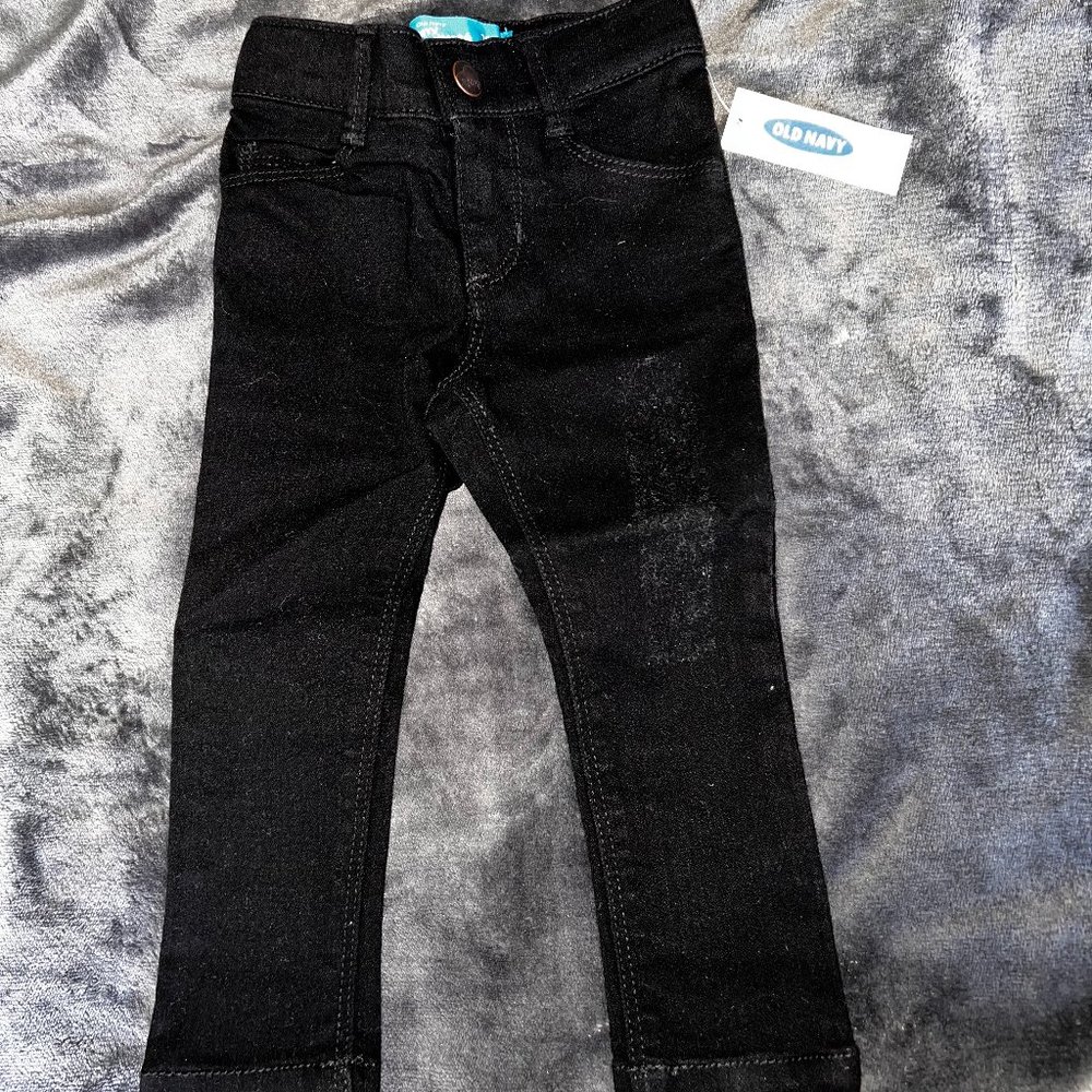 Old Navy black skinny jeans 18-24 months
